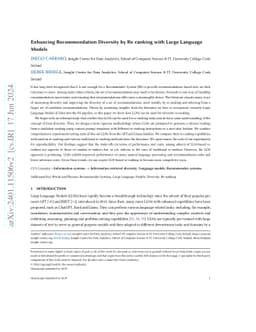 Enhancing Recommendation Diversity by Re-ranking with Large Language
  Models