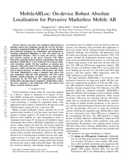 MobileARLoc: On-device Robust Absolute Localisation for Pervasive
  Markerless Mobile AR