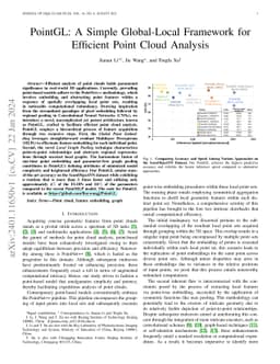 PointGL: A Simple Global-Local Framework for Efficient Point Cloud
  Analysis