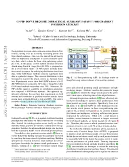 GI-PIP: Do We Require Impractical Auxiliary Dataset for Gradient
  Inversion Attacks?