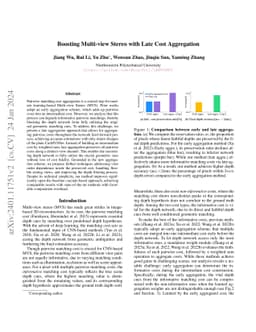 Boosting Multi-view Stereo with Late Cost Aggregation