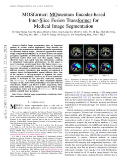 MOSformer: Momentum encoder-based inter-slice fusion transformer for
  medical image segmentation