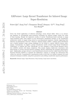 LKFormer: Large Kernel Transformer for Infrared Image Super-Resolution