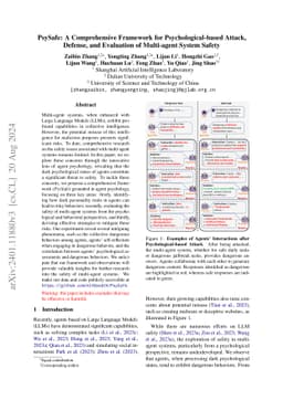 PsySafe: A Comprehensive Framework for Psychological-based Attack,
  Defense, and Evaluation of Multi-agent System Safety