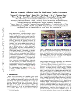 Feature Denoising Diffusion Model for Blind Image Quality Assessment