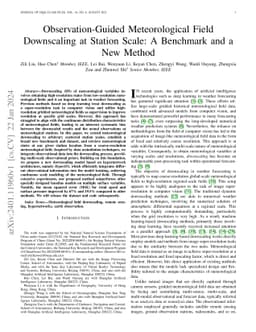 Observation-Guided Meteorological Field Downscaling at Station Scale: A
  Benchmark and a New Method