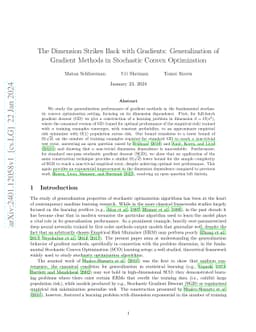 The Dimension Strikes Back with Gradients: Generalization of Gradient
  Methods in Stochastic Convex Optimization