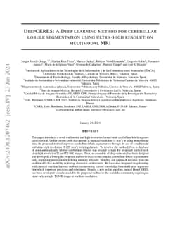 DeepCERES: A Deep learning method for cerebellar lobule segmentation
  using ultra-high resolution multimodal MRI