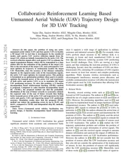 Collaborative Reinforcement Learning Based Unmanned Aerial Vehicle (UAV)
  Trajectory Design for 3D UAV Tracking