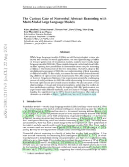 The Curious Case of Nonverbal Abstract Reasoning with Multi-Modal Large
  Language Models