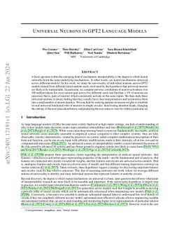 Universal Neurons in GPT2 Language Models
