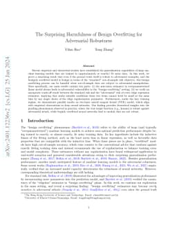 The Surprising Harmfulness of Benign Overfitting for Adversarial
  Robustness
