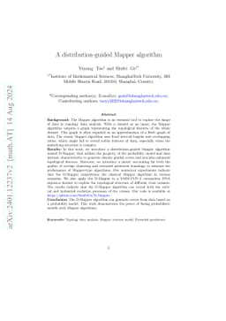 A distribution-guided Mapper algorithm