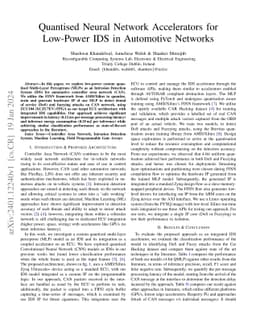 Quantised Neural Network Accelerators for Low-Power IDS in Automotive
  Networks