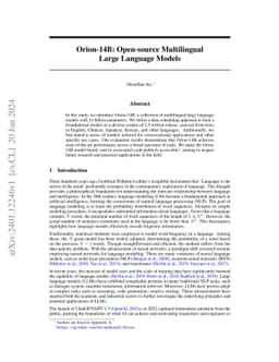 Orion-14B: Open-source Multilingual Large Language Models