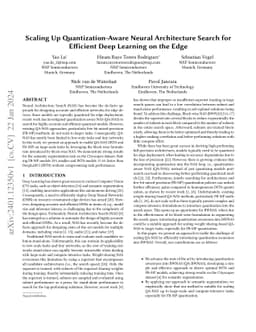 Scaling Up Quantization-Aware Neural Architecture Search for Efficient
  Deep Learning on the Edge