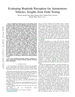 Evaluating Roadside Perception for Autonomous Vehicles: Insights from
  Field Testing