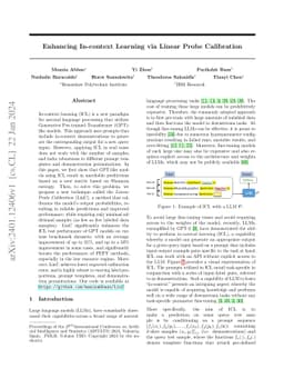 Enhancing In-context Learning via Linear Probe Calibration