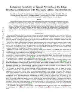 Enhancing Reliability of Neural Networks at the Edge: Inverted
  Normalization with Stochastic Affine Transformations