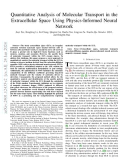 Quantitative Analysis of Molecular Transport in the Extracellular Space
  Using Physics-Informed Neural Network