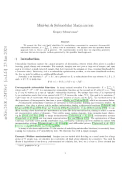 Mini-batch Submodular Maximization