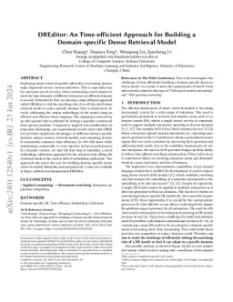 DREditor: An Time-efficient Approach for Building a Domain-specific
  Dense Retrieval Model