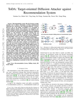 ToDA: Target-oriented Diffusion Attacker against Recommendation System