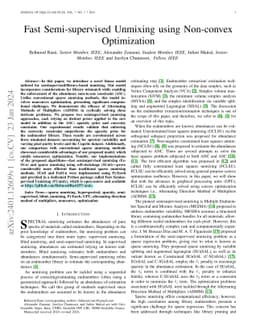 Fast Semi-supervised Unmixing using Non-convex Optimization