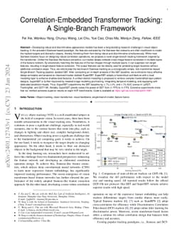 Correlation-Embedded Transformer Tracking: A Single-Branch Framework