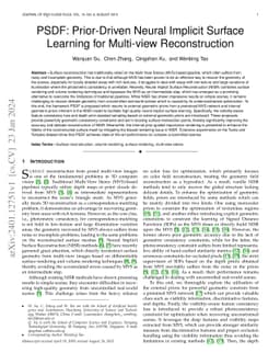 PSDF: Prior-Driven Neural Implicit Surface Learning for Multi-view
  Reconstruction