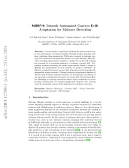 MORPH: Towards Automated Concept Drift Adaptation for Malware Detection