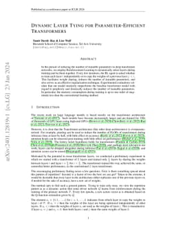 Dynamic Layer Tying for Parameter-Efficient Transformers