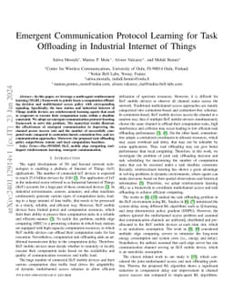 Emergent Communication Protocol Learning for Task Offloading in
  Industrial Internet of Things