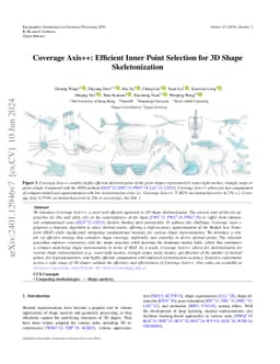 Coverage Axis++: Efficient Inner Point Selection for 3D Shape
  Skeletonization