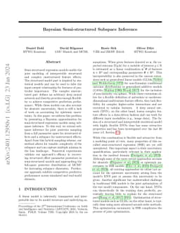 Bayesian Semi-structured Subspace Inference