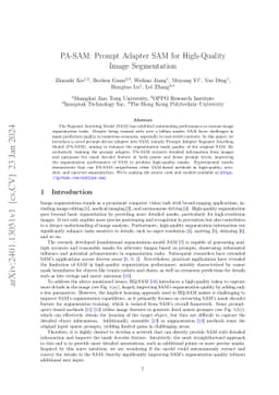 PA-SAM: Prompt Adapter SAM for High-Quality Image Segmentation