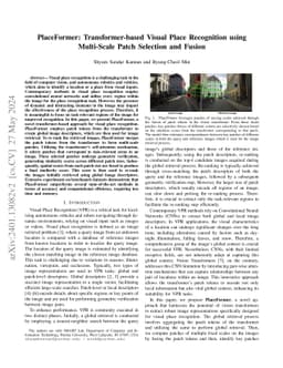 PlaceFormer: Transformer-based Visual Place Recognition using
  Multi-Scale Patch Selection and Fusion