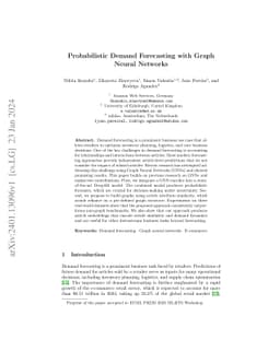 Probabilistic Demand Forecasting with Graph Neural Networks