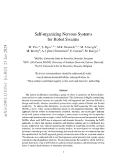 Self-organizing Nervous Systems for Robot Swarms