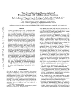 Time-Aware Knowledge Representations of Dynamic Objects with
  Multidimensional Persistence