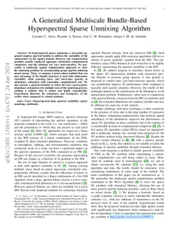 A Generalized Multiscale Bundle-Based Hyperspectral Sparse Unmixing
  Algorithm