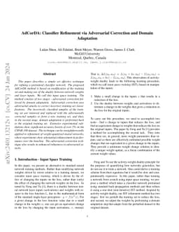 AdCorDA: Classifier Refinement via Adversarial Correction and Domain
  Adaptation