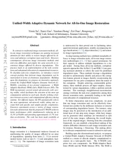 Unified-Width Adaptive Dynamic Network for All-In-One Image Restoration