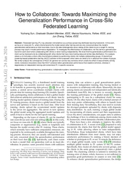 How to Collaborate: Towards Maximizing the Generalization Performance in
  Cross-Silo Federated Learning
