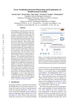 SEER: Facilitating Structured Reasoning and Explanation via
  Reinforcement Learning