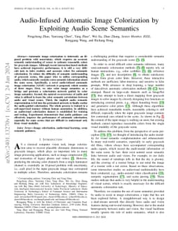 Audio-Infused Automatic Image Colorization by Exploiting Audio Scene
  Semantics