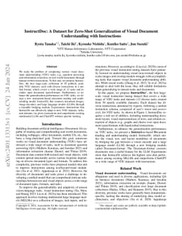 InstructDoc: A Dataset for Zero-Shot Generalization of Visual Document
  Understanding with Instructions