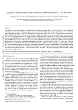 A Big Data Architecture for Early Identification and Categorization of
  Dark Web Sites