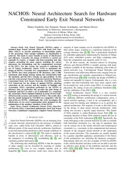 NACHOS: Neural Architecture Search for Hardware Constrained Early Exit
  Neural Networks
