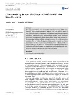 Characterizing Perspective Error in Voxel-Based Lidar Scan Matching